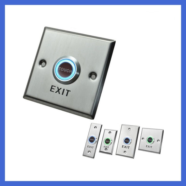 DC12V stainless steel concealed dual color LED touch access control switch/exit