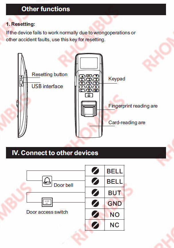 TCP/IP ,Color TFT Screen, Fingerprint access control , time attendance terminal