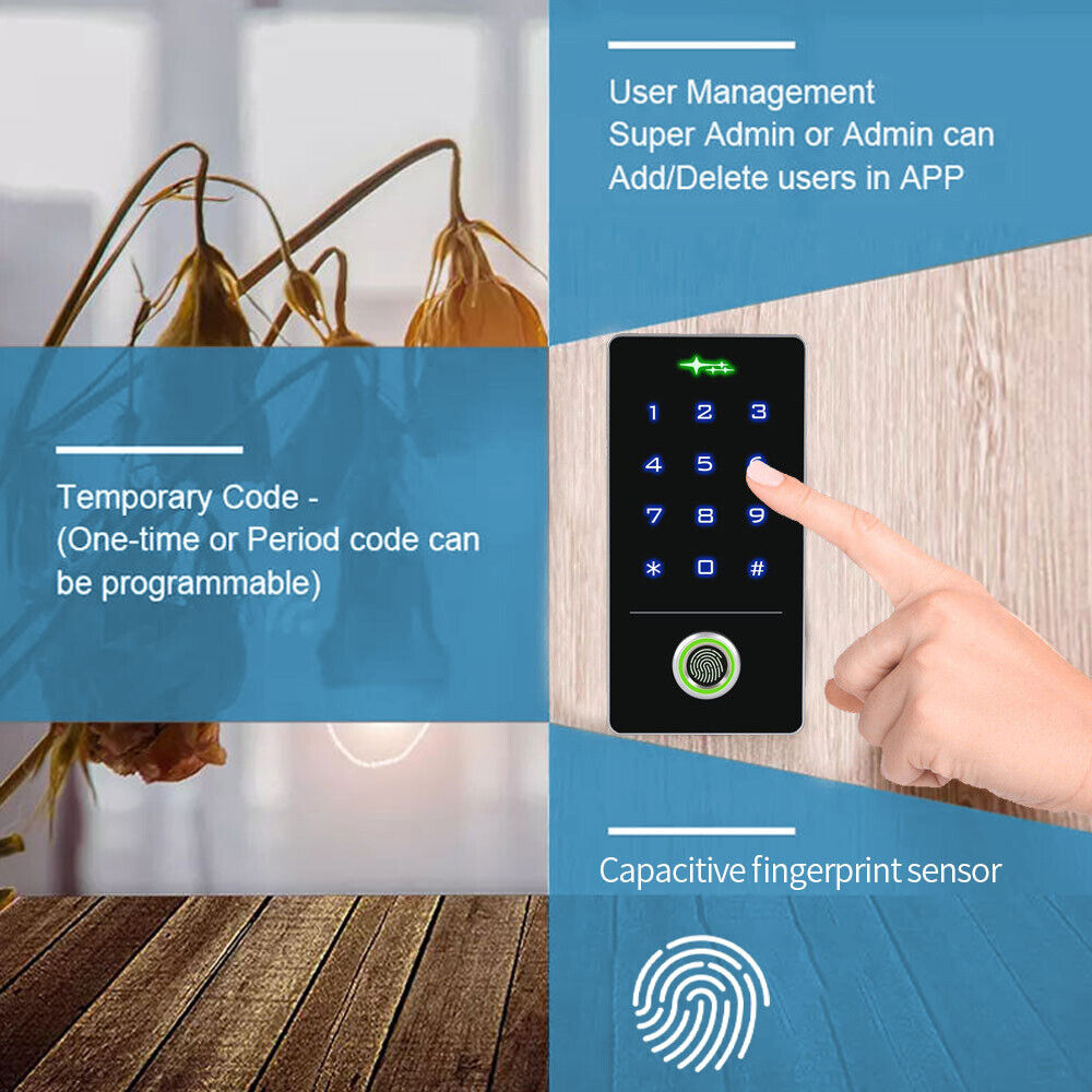 12-24VDC , Waterproof ,Fingerprint ,RFID  ,Standalone Access Control