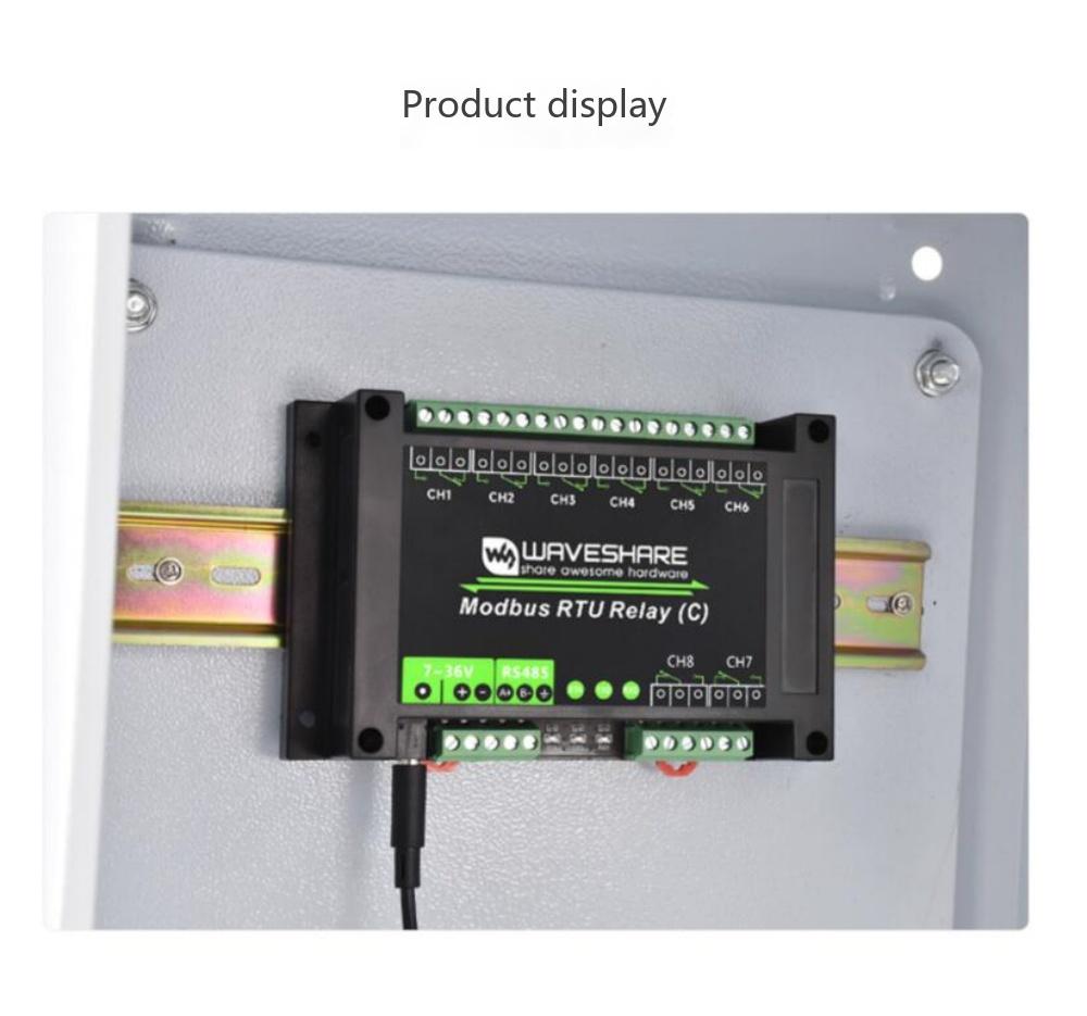 Industrial-grade 8-channel RS485 magnetic latching relay module Modbus RTU protocol Guide rail housing
