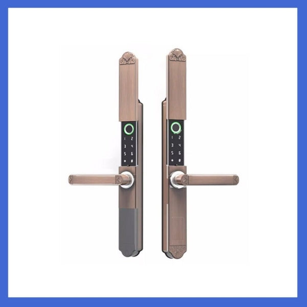 Biometric Fingerprint+Digits Pad+RFID Card+APP f/Narrow Side Push/Pull Door Lock