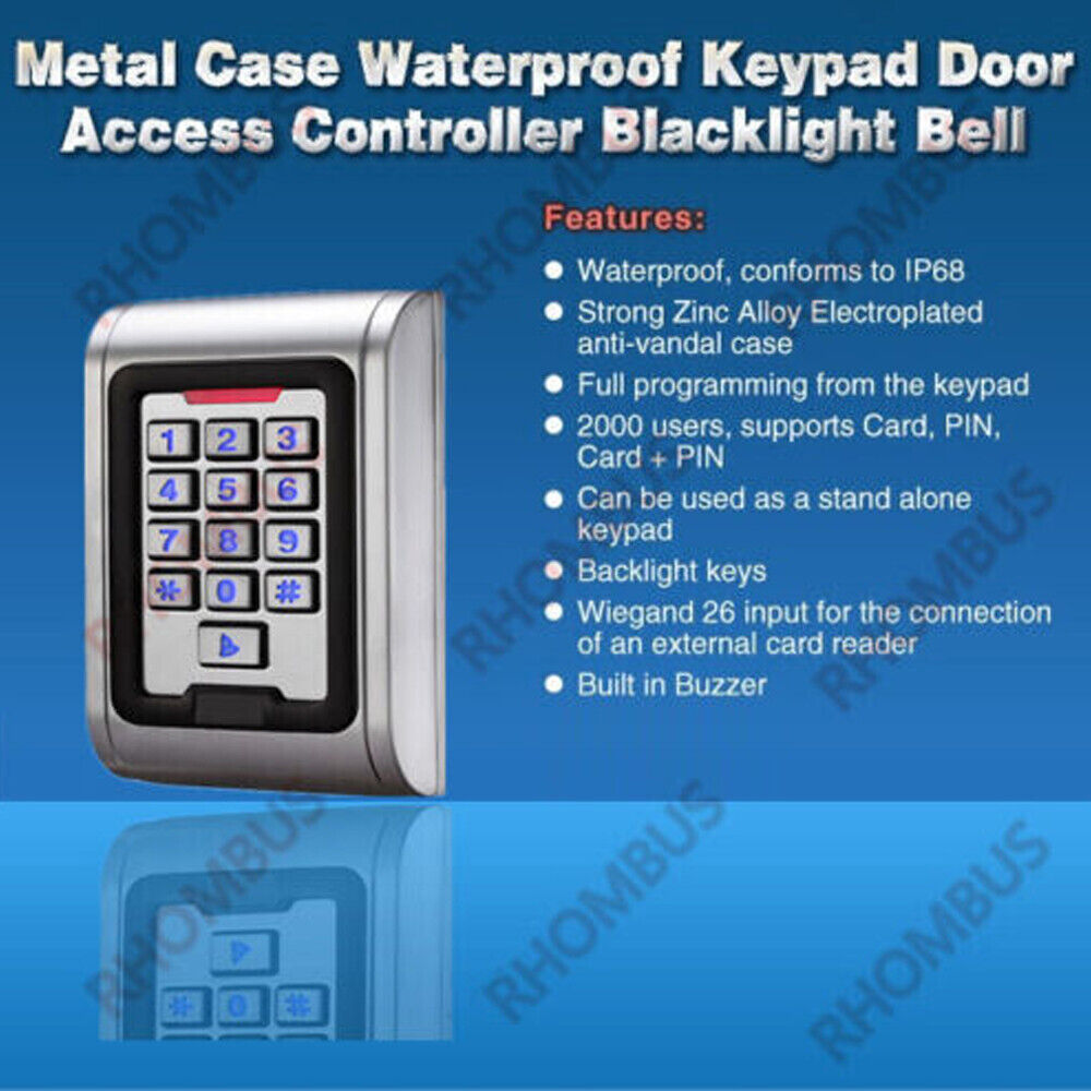2K user ,125Khz,Metal Case, Standalone Access Controll ,Waterproof