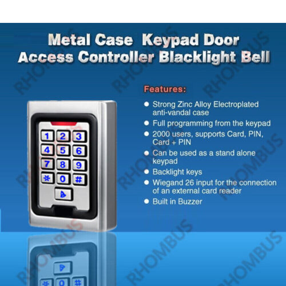 2K user ,Metal Case, Standalone Access Controll ,Waterproof