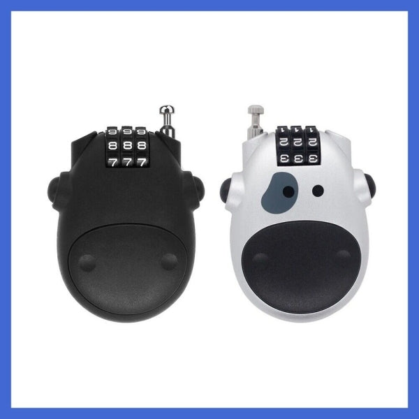 Code Anti Theft 3 Digit 25inches Retractable Wire Rope Security Password Padlock