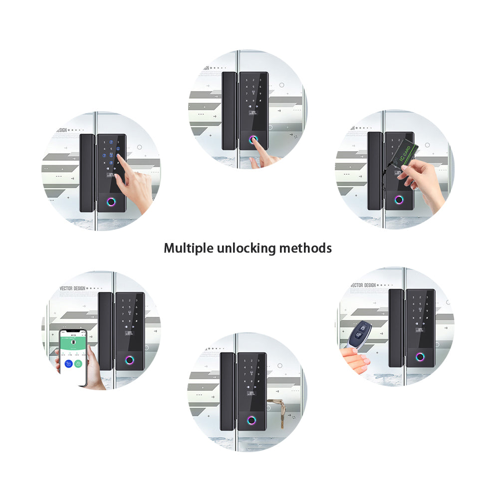 Single Opening Glass Door Intelligent Fingerprint Lock /Office Combination Lock
