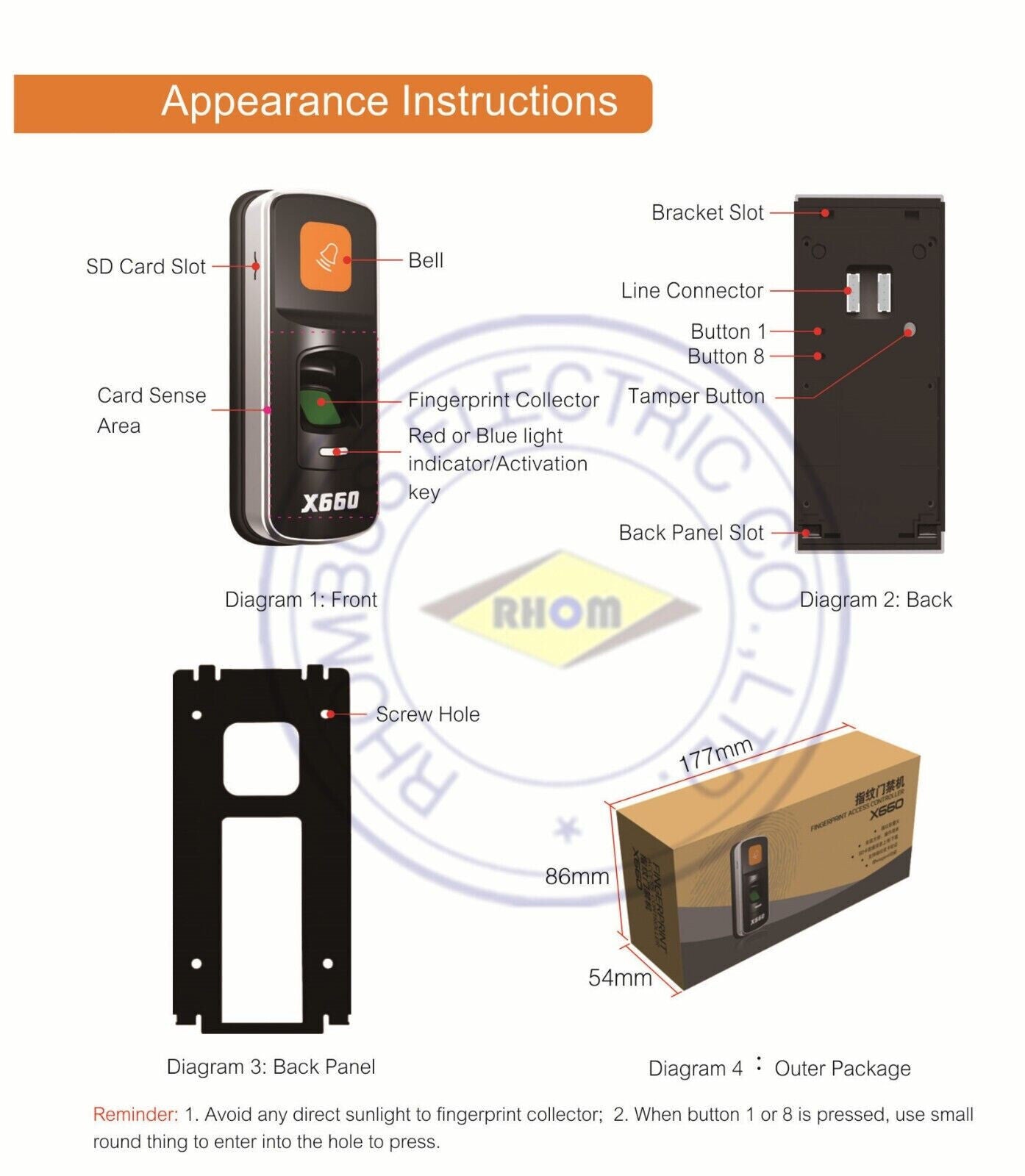 Fingerprint , RFID, ID, Access Attendance Control System Security,DC12V