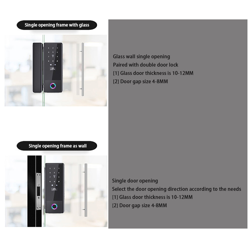 Single Opening Glass Door Intelligent Fingerprint Lock /Office Combination Lock