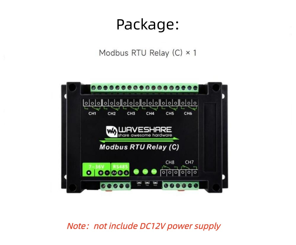 Industrial-grade 8-channel RS485 magnetic latching relay module Modbus RTU protocol Guide rail housing