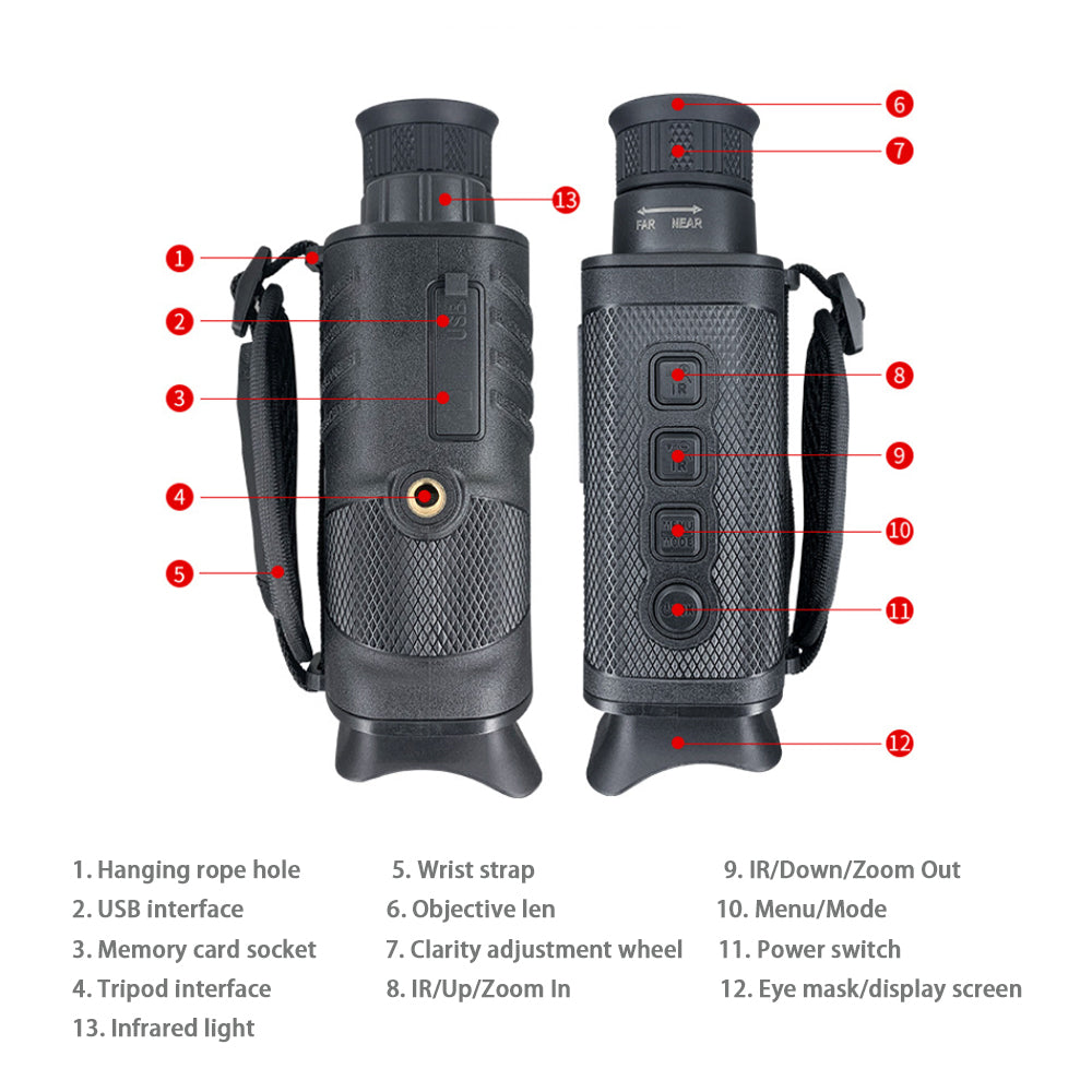 Digital Large Screen ,Day and Night Dual Purpose ,Night Vision Instrument