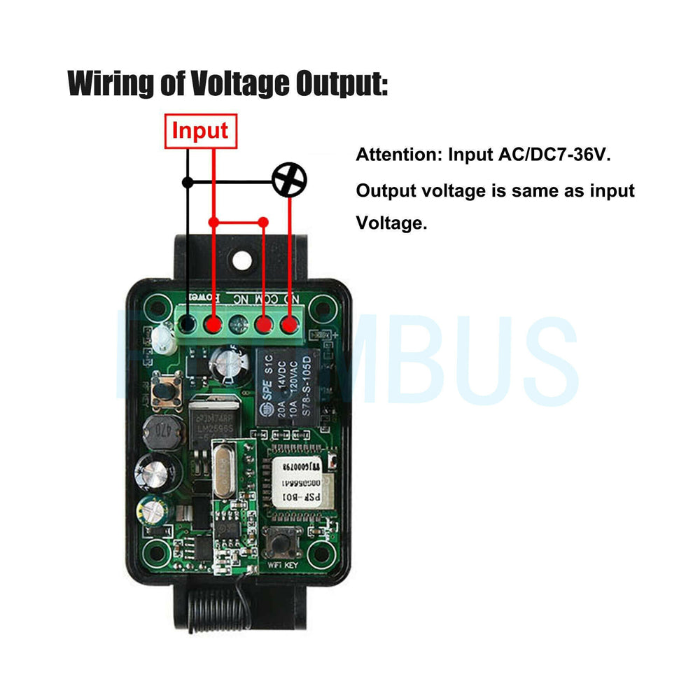 433Mhz ,1 Channel, 2.4G, WiFi RF Remote Control Relay, Home Appliances