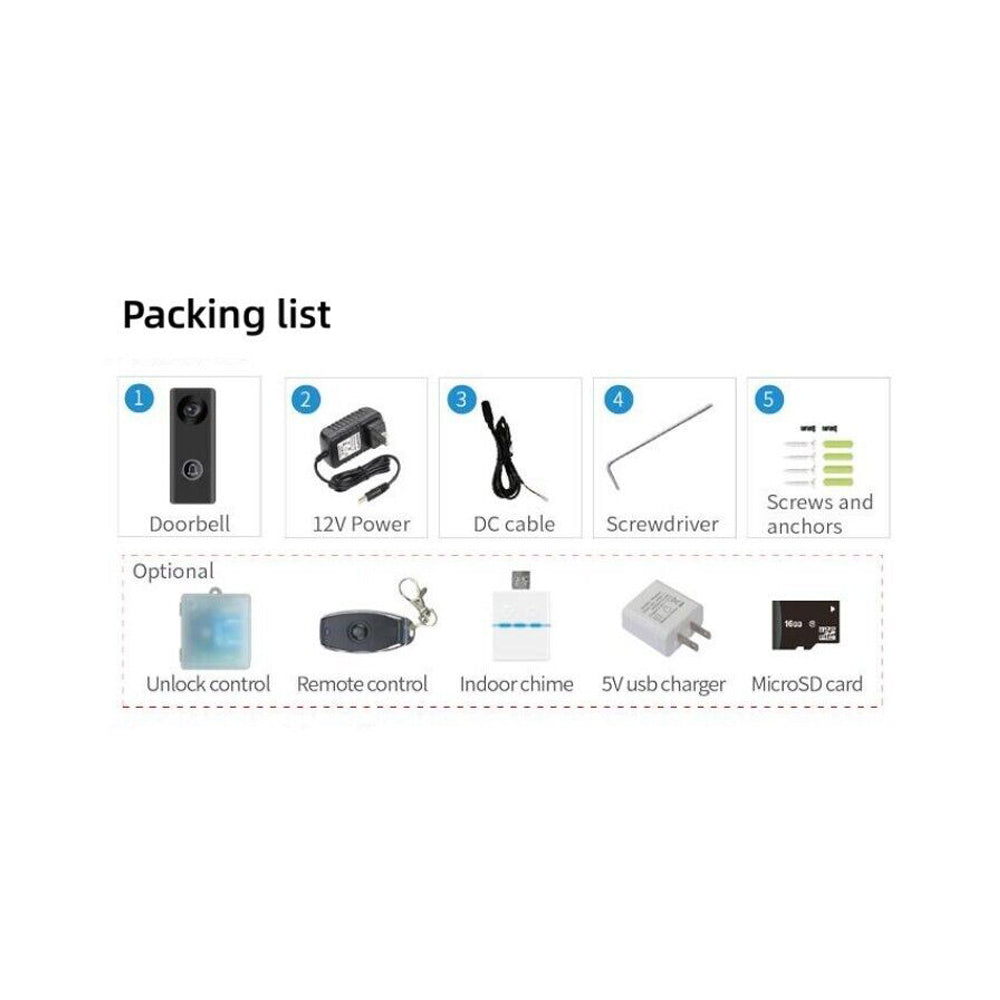 Ring Video Doorbell,1080p, 2Mega Pixels, HD Video,2.4G Wifi,Wired Network