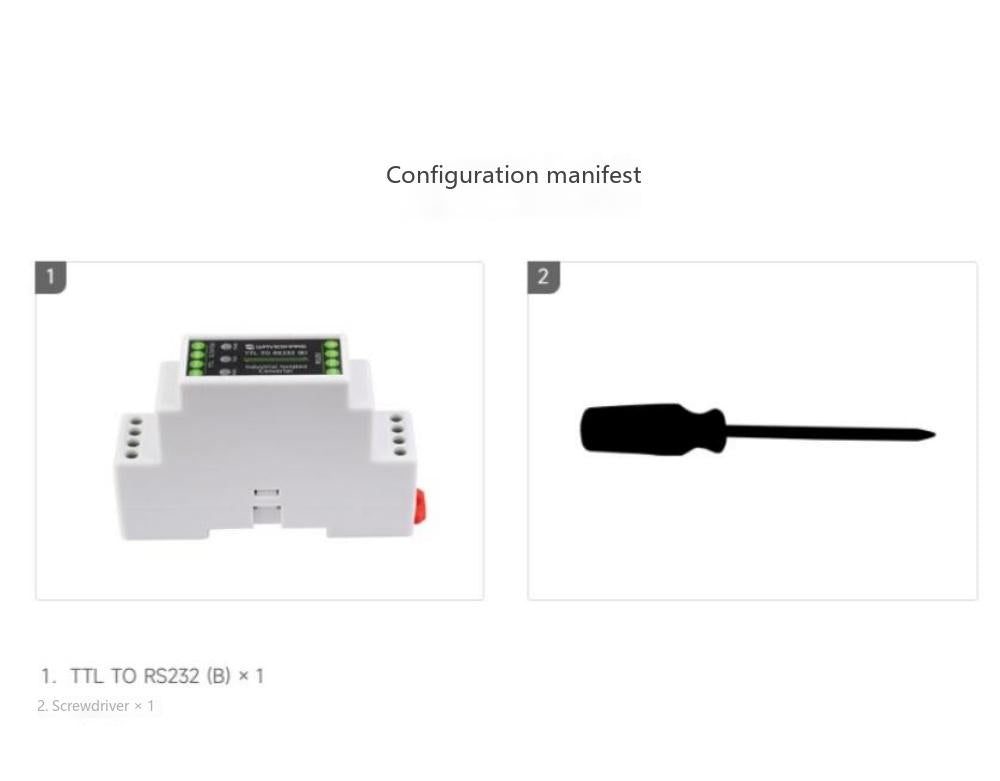 TTL to RS232 electrical isolation module Serial port converter Guide rail type  3.3V/5V With shell