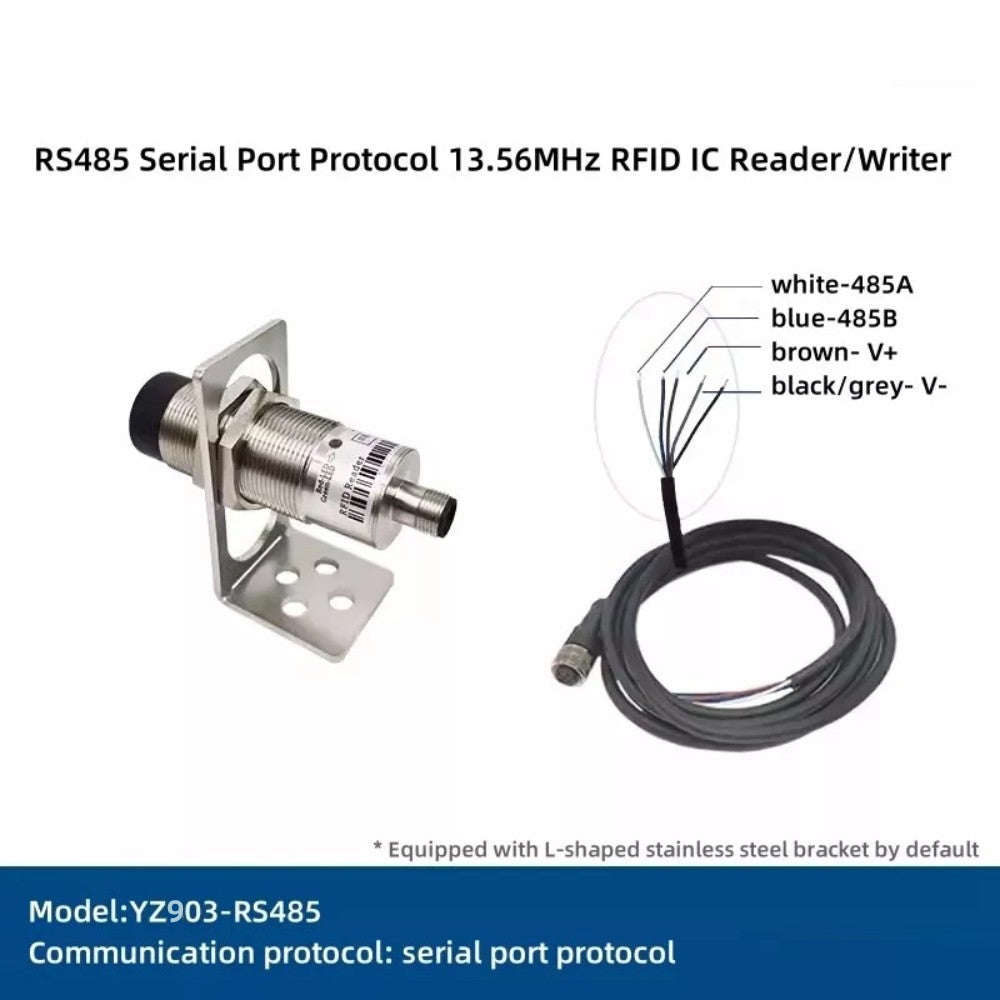 Industrial HF 13.56MHz RFID reader and writer/ Modbus workstation reader/POE carrier body reader