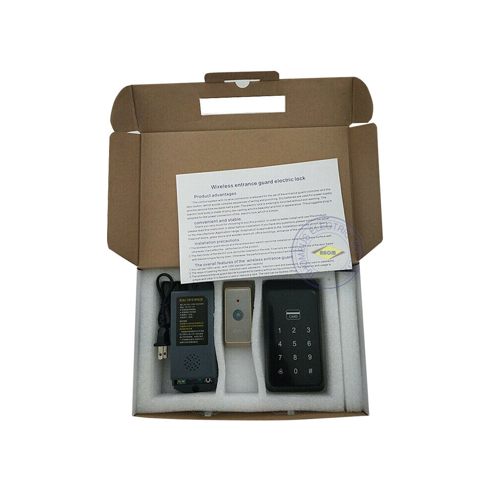 Wiring-free Wireless, 1K User ,125KHz ,EM, Standalone Access Control,Electric Lock