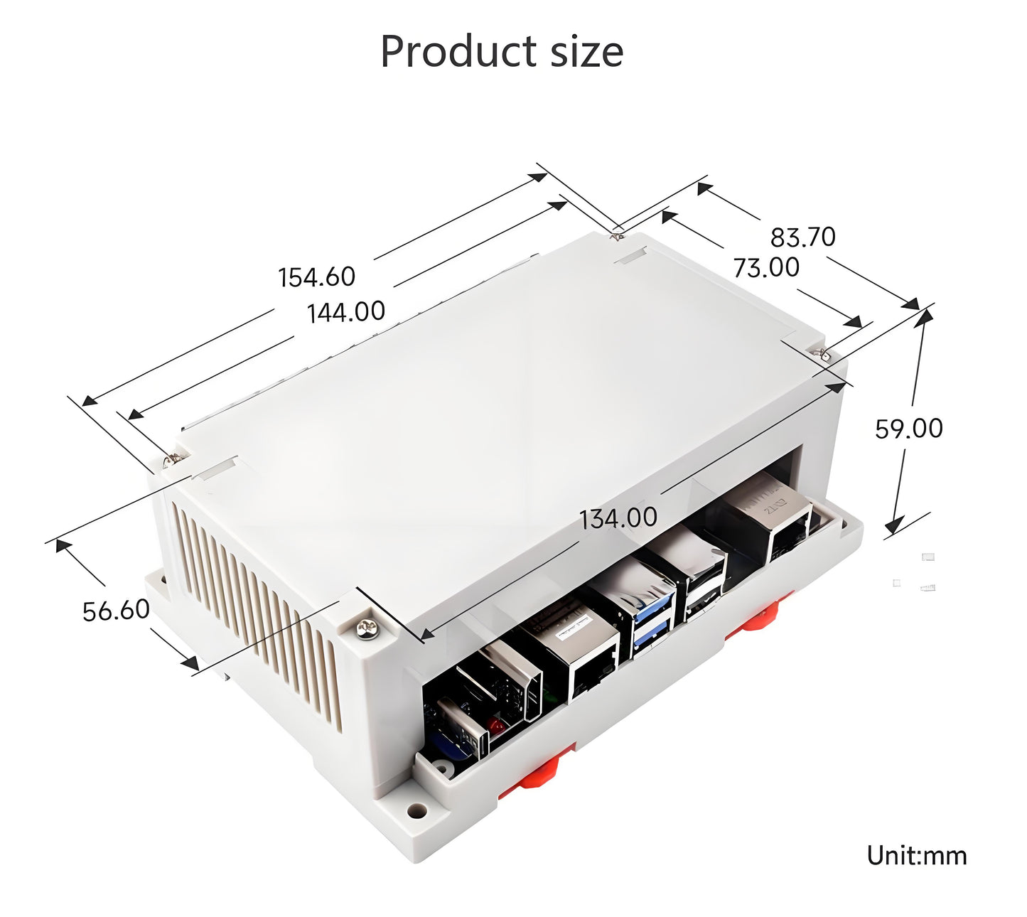 Raspberry Pi industrial interface board, isolated RS232/485 CANFD expansion board, wall-mountable/rail-mountable