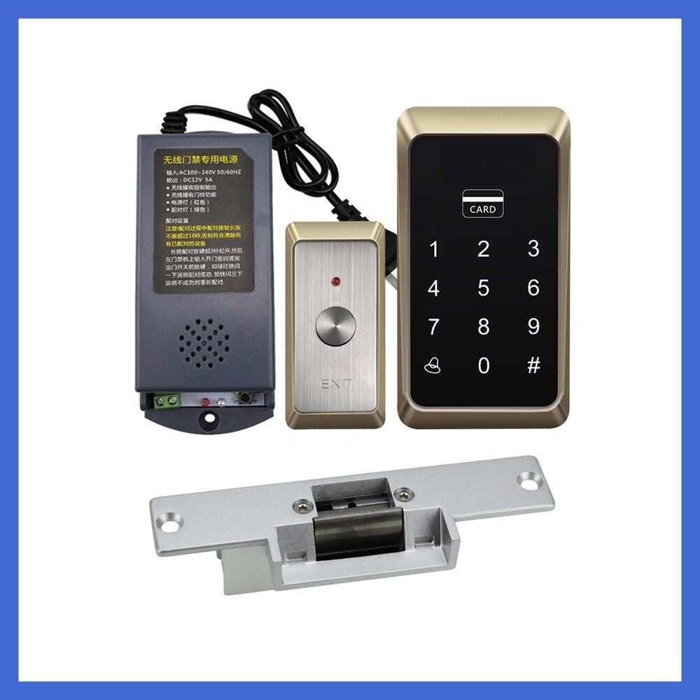 Wiring-free Wireless, 1K User ,125KHz ,EM, Standalone Access Control,Strick lock