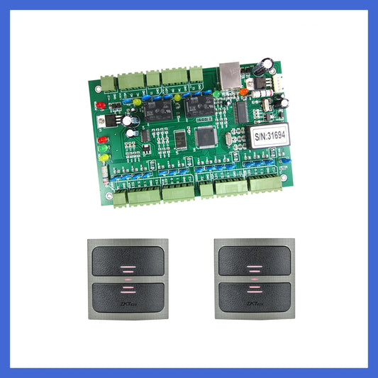 TCP/IP, 2 Doors,2 readers Door, Access Control system,access control board