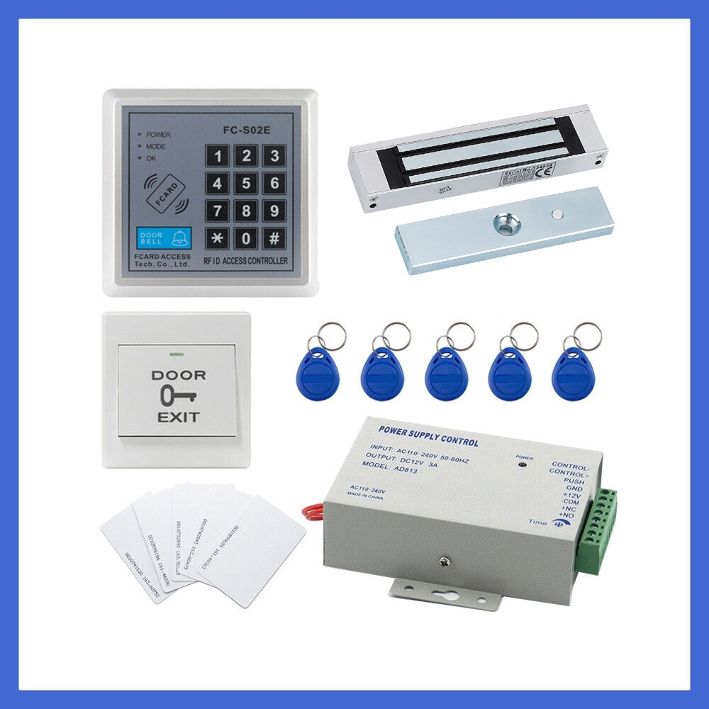 Access Control System ,280kg ,Electronic Lock,Power Supply,Exit Button,EM Card