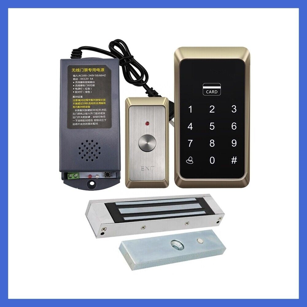 Wiring-free Wireless, 1K User ,125KHz ,EM, Standalone Access Control,Electric Lock
