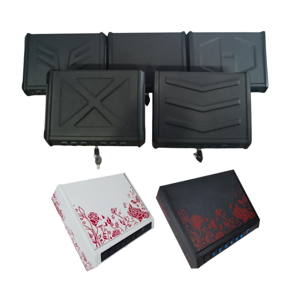 Household portable car gun box/safe/fingerprint password small mini safe/pistol box/Safe Deposit Box
