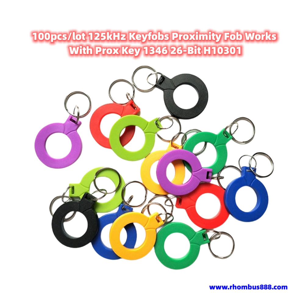 100pcs 125KHz Keycards Prox Card 26-Bit H10301 key fob Program Facility Code
