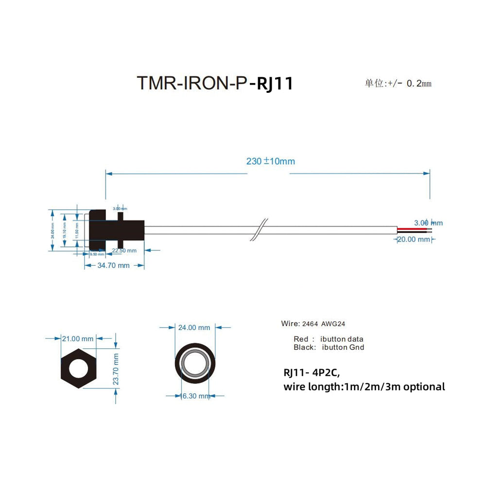DS1990A iButton ,DS9092 ,Copper Probe,Reader,Socket