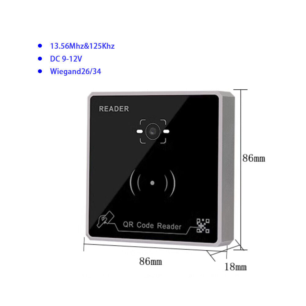 QR Code RFID Reader  , WG26/34, Metal Frame Automatic Sensor