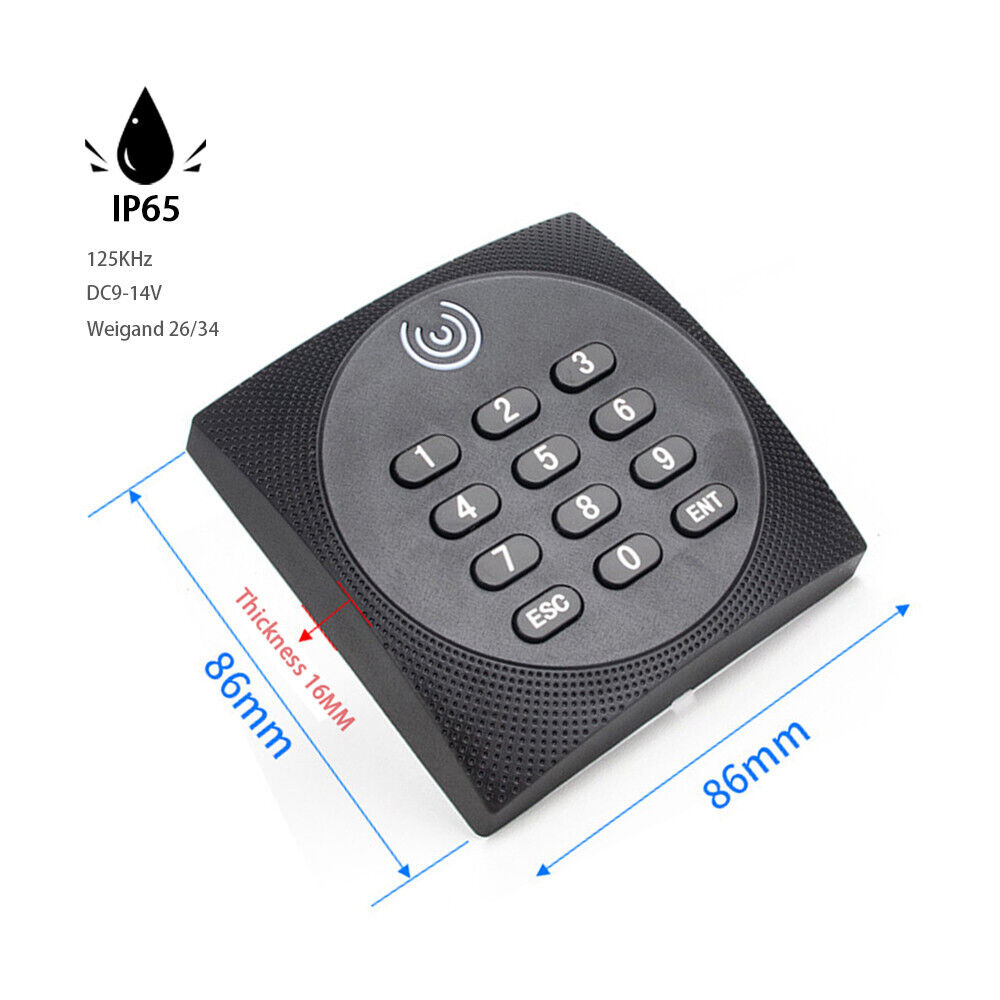 EM,keypad 125KHz,WG26/34,RFID, Access Control,Reader