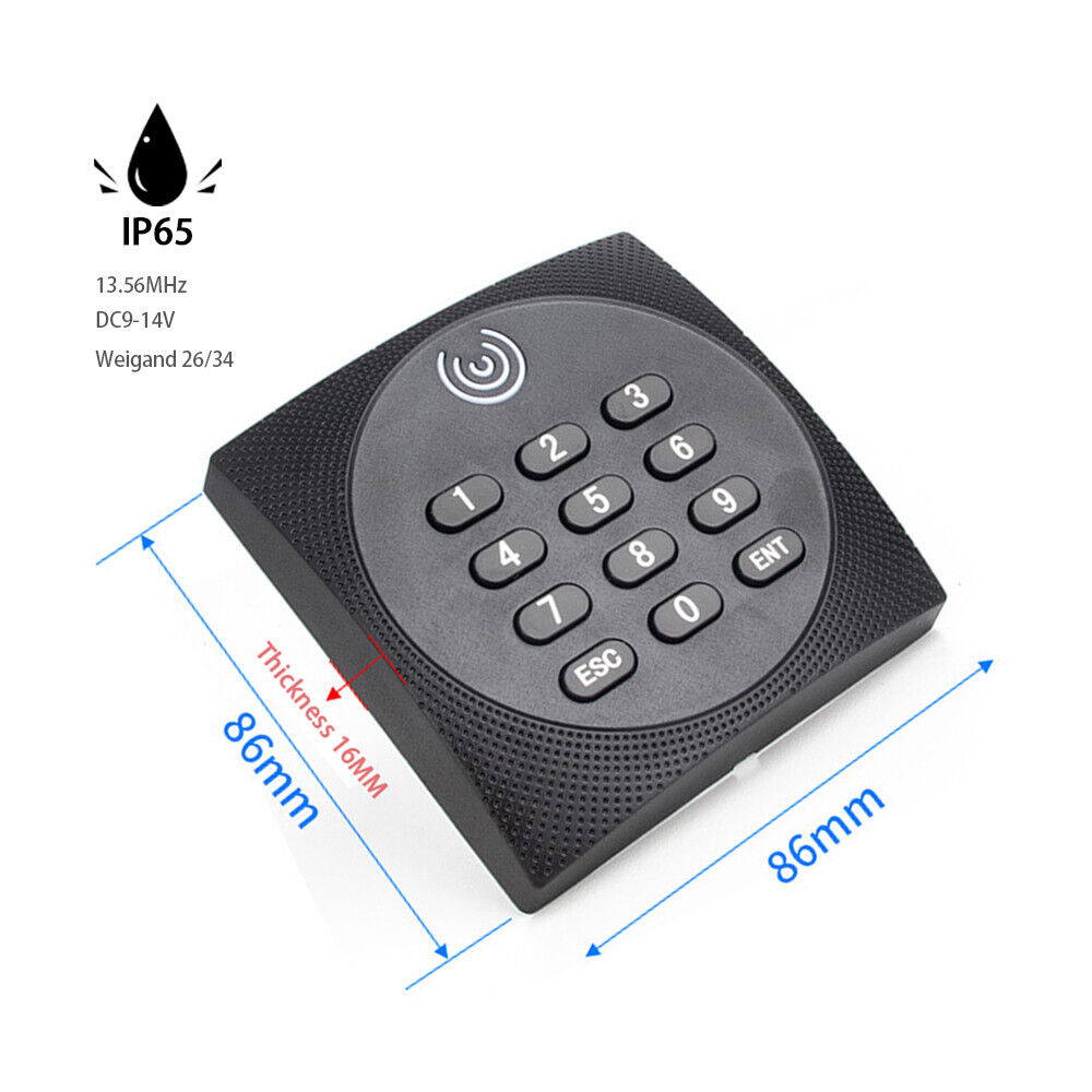 Waterproof, EM ,Proximity ,Keyboard, 13.56KHz ,WG26/34 ,RFID ,Access Card Reader