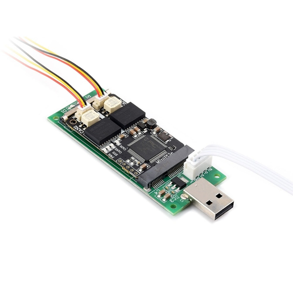MiniPCle to CAN interface adapter board Dual channel isolated CAN card Support bidirectional transmission