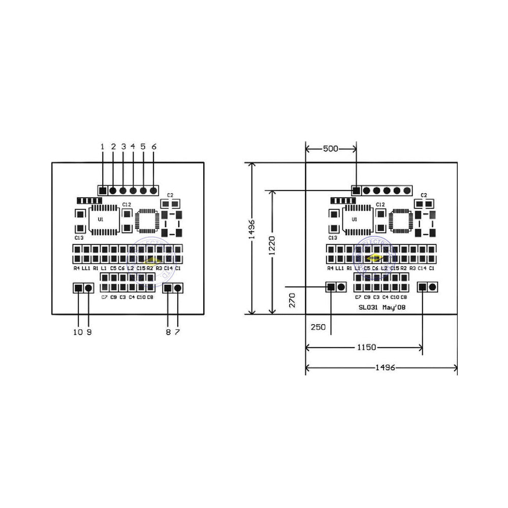 Mifare1 , ISO14443A , RS232 , 3.3V , Antenna built-in Read & Write module