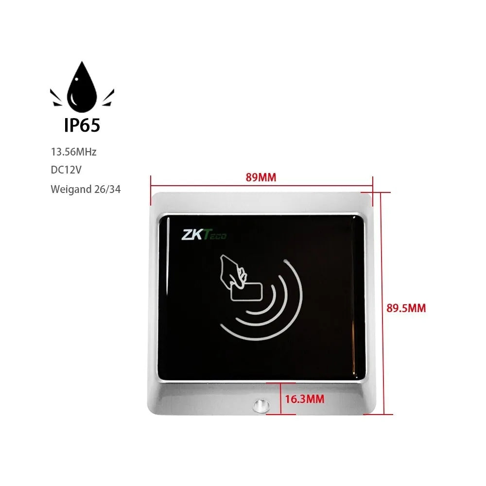 13.56Mhz , Mifare1 S50 , Waterproof , WG26/34 ,Access Control Card Reader