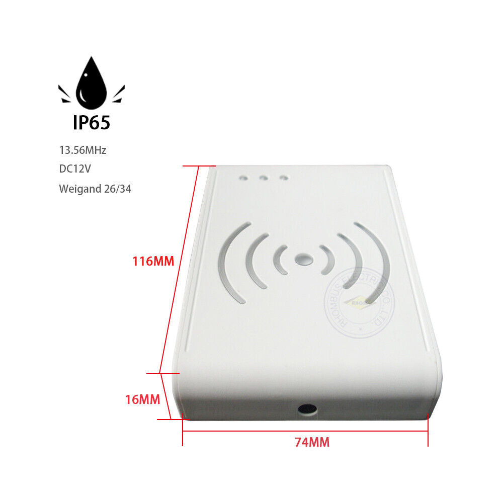 13.56Mhz , Mifare1 S50 , Waterproof , WG26/34 ,Access Control Card Reader