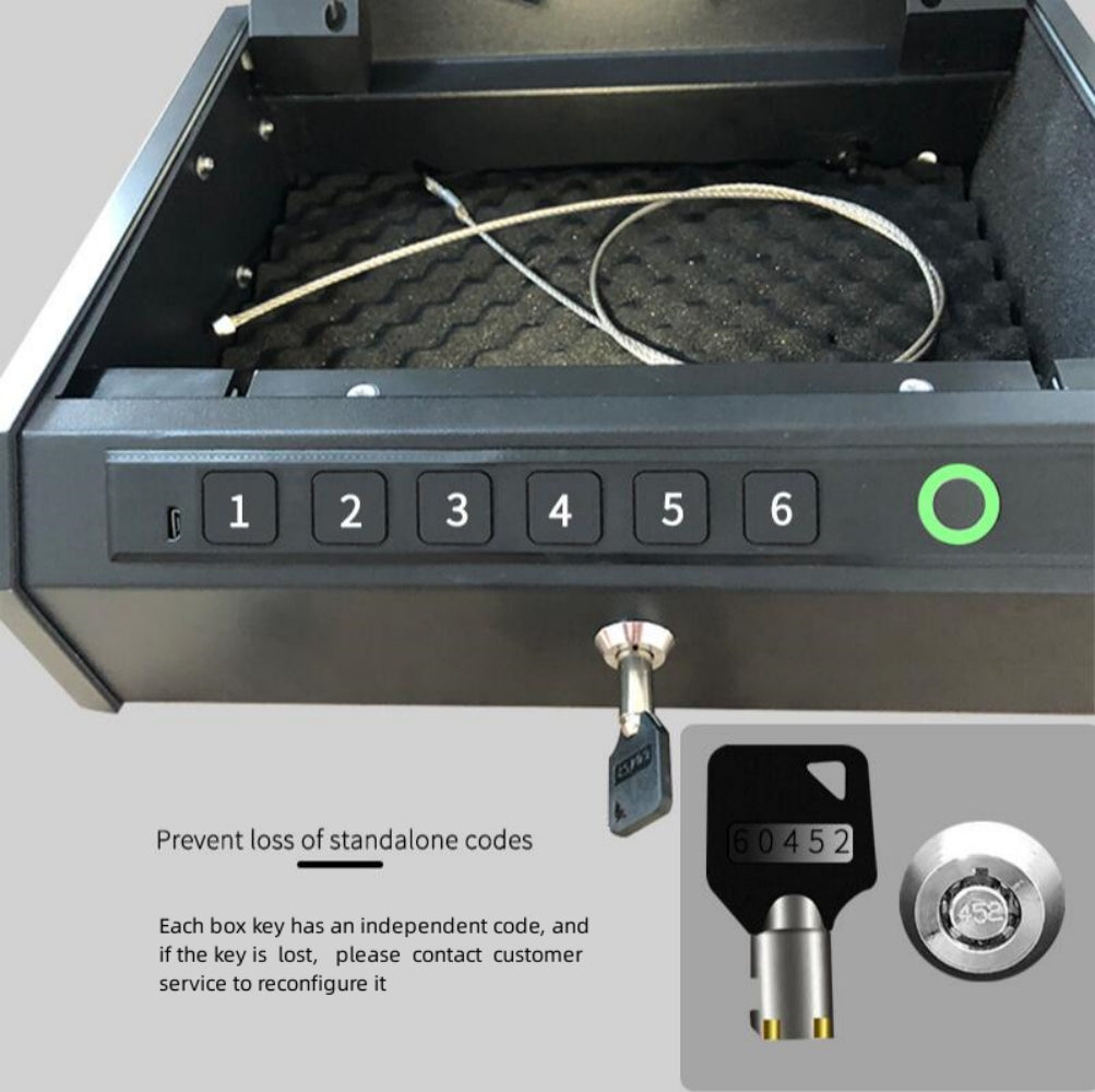 Household portable car gun box/safe/fingerprint password small mini safe/pistol box/Safe Deposit Box
