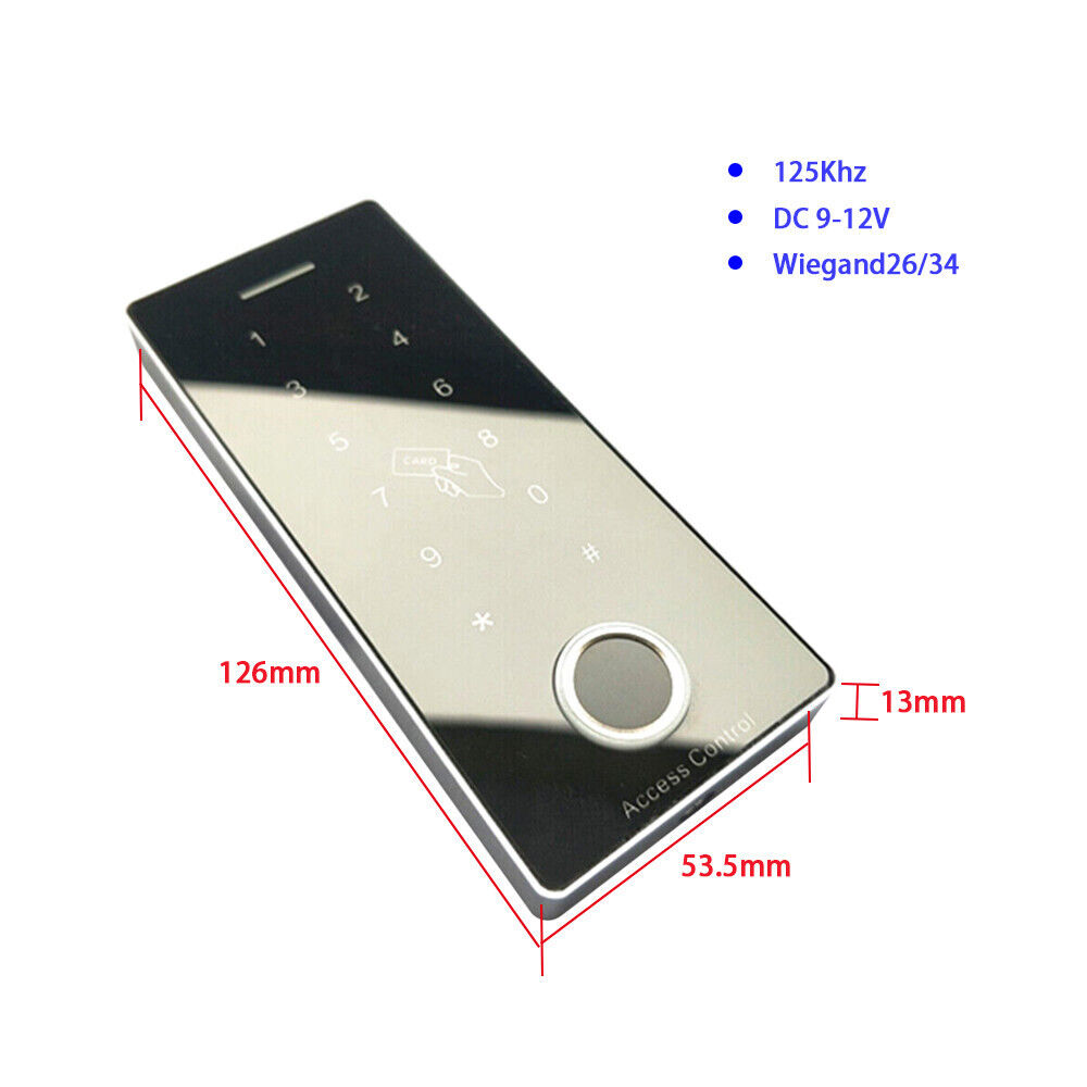 125KHz  ,Fingerprint ,RFID  ,EM/ID Card  ,2K User  ,Metal Case Standalone Access Control