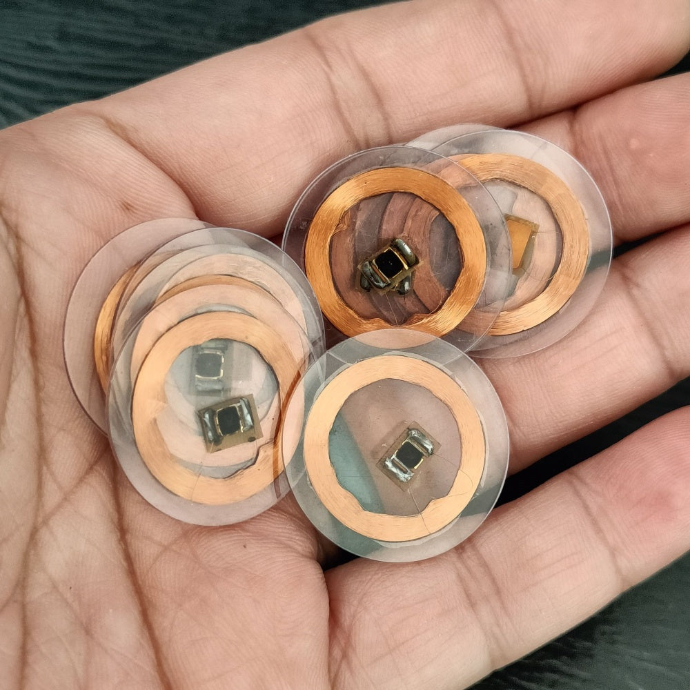 Ф25mm,125KHZ,RFID,T5557/T5577,transparent,Proximity,Coin Fobs Tags