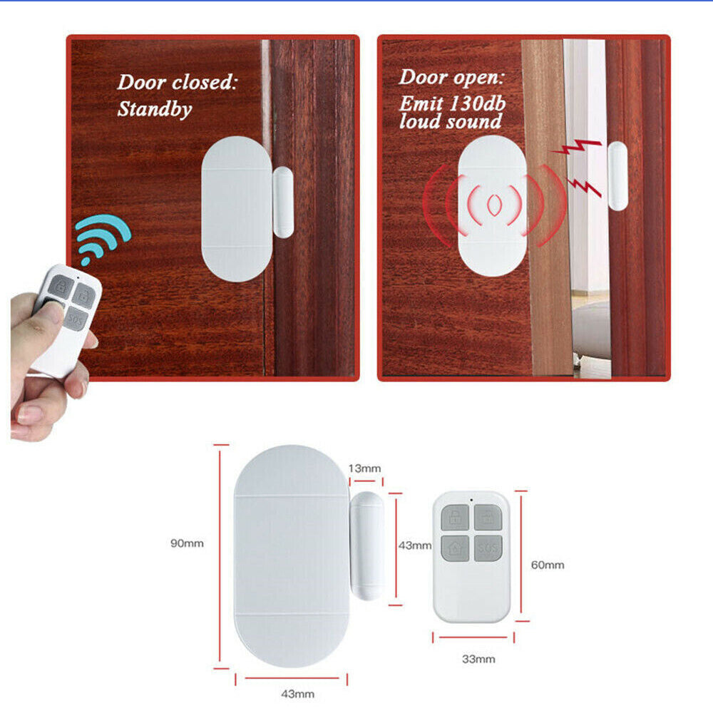 Wireless, Anti-Theft, 130dB, Alarm Door Window Magnetic Sensor ,Remote Control