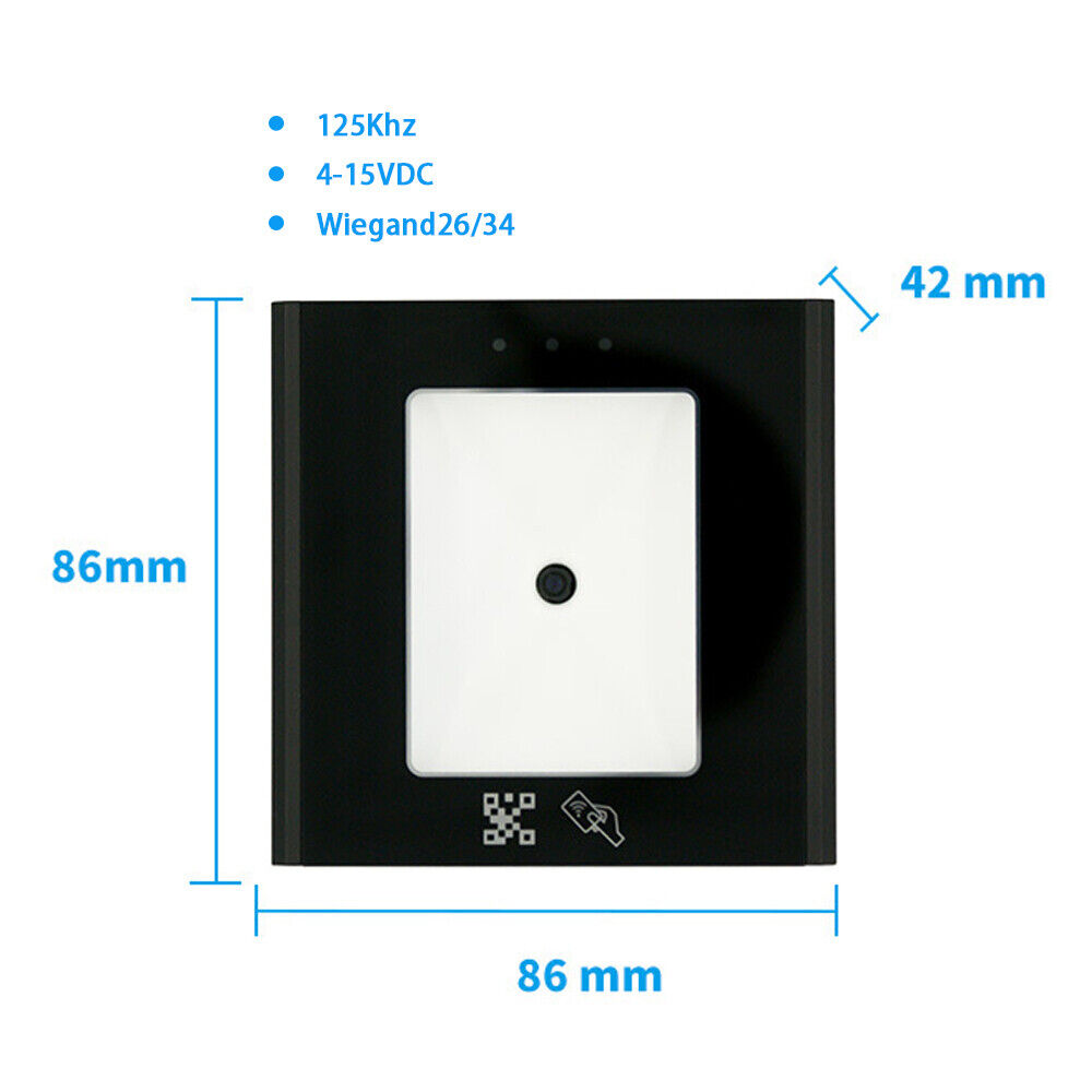 QR Code,RFID Reader,USB,125khz,Wiegand,
