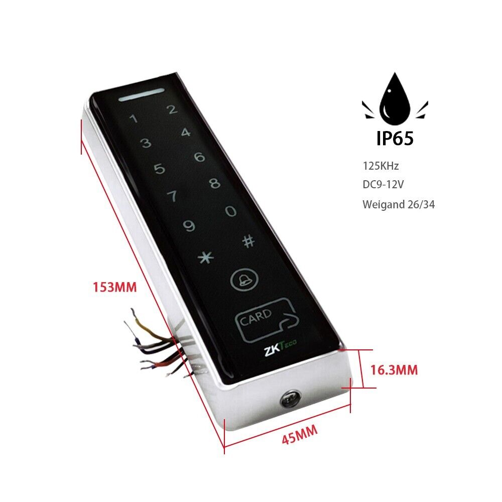 125Khz,EM,ID,rfid reader,WG26,WG34,keypad