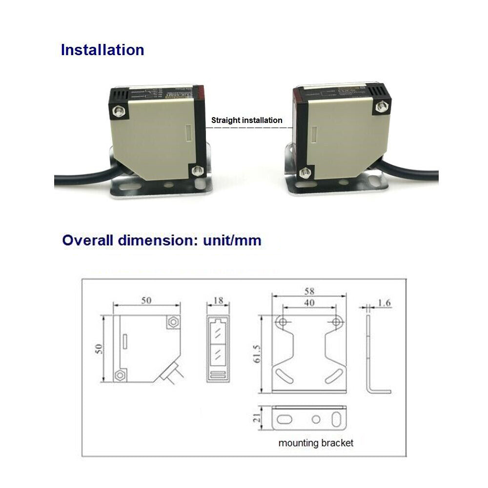 Diffuse reflection Infrared induction photoelectric switch
