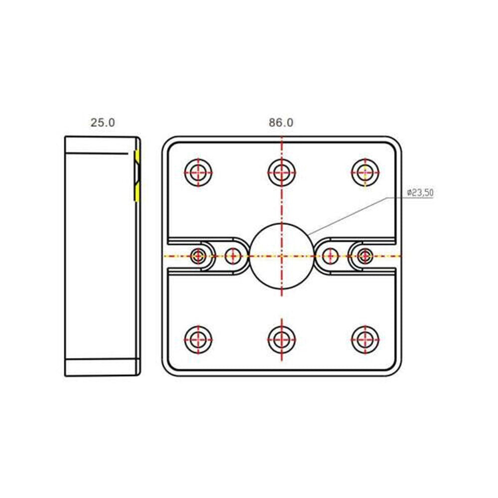 Zinc Alloy ,86LX86WX25H/mm