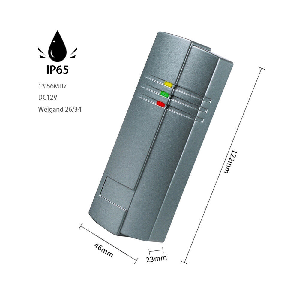 13.56Mhz, Mifare1 S50 ,Waterproof, RFID ,WG26/34 ,Dual Led , Access Control Card Reader