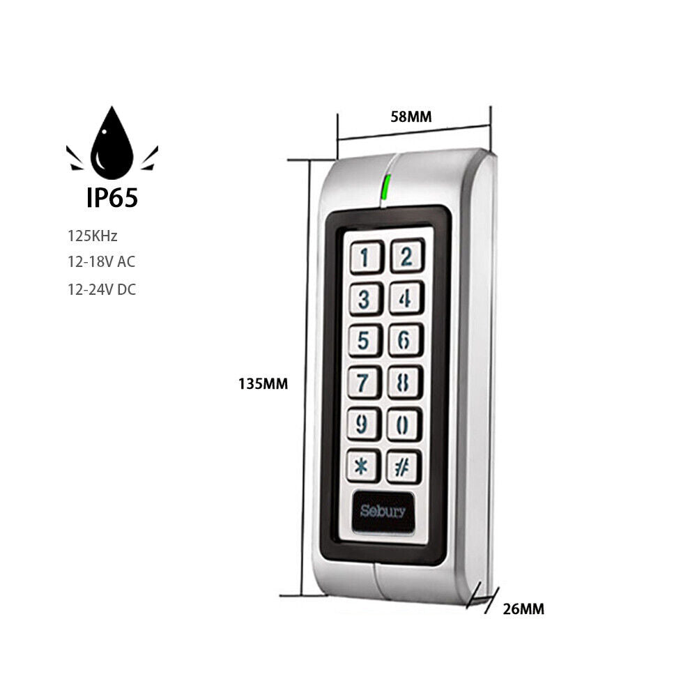 Metal,waterproof,two-door,EM card,Keypad,standalone access control