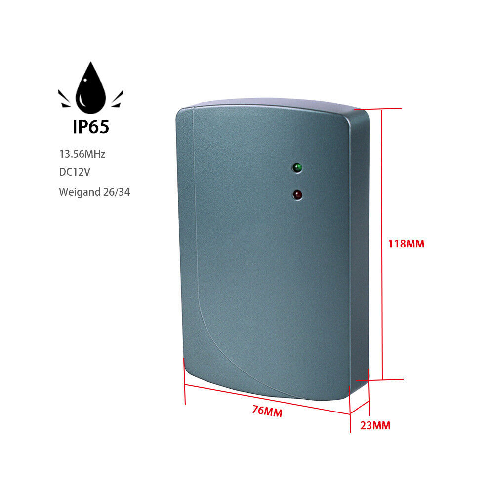 13.56Mhz, Mifare1 S50 ,Waterproof, RFID ,WG26/34 ,Dual Led , Access Control Card Reader