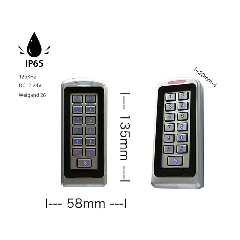 Stainless Steel,Metal Case,Keypad,RFID,Standalone Access Control