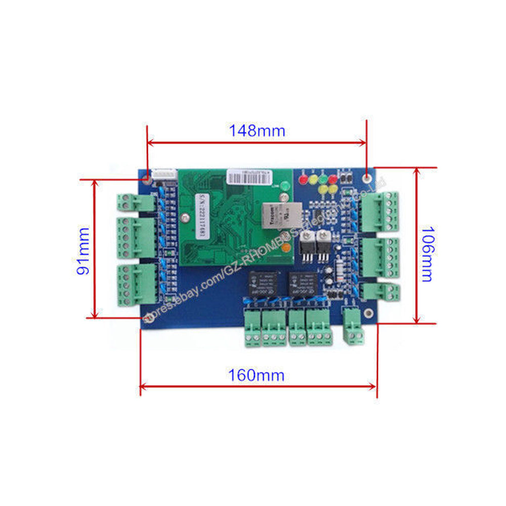TCP/IP, 2 Door, Browser Server, iOS Android Apple App, Access Controller ,Power