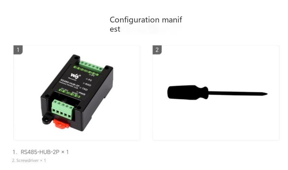 Industrial-grade 2-channel RS485 hub Cascadable/network relay/control/isolation communication module