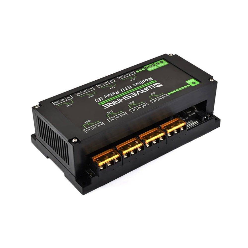 8-channel RS485 relay module 30A high current Modbus RTU protocol Guide rail type housing