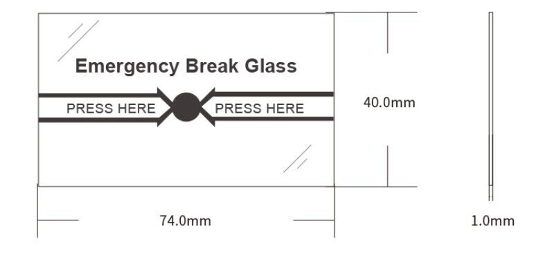 Fire Emergency Manual Alarm Call Switch Glass Breakage Switch Dedicated Glass