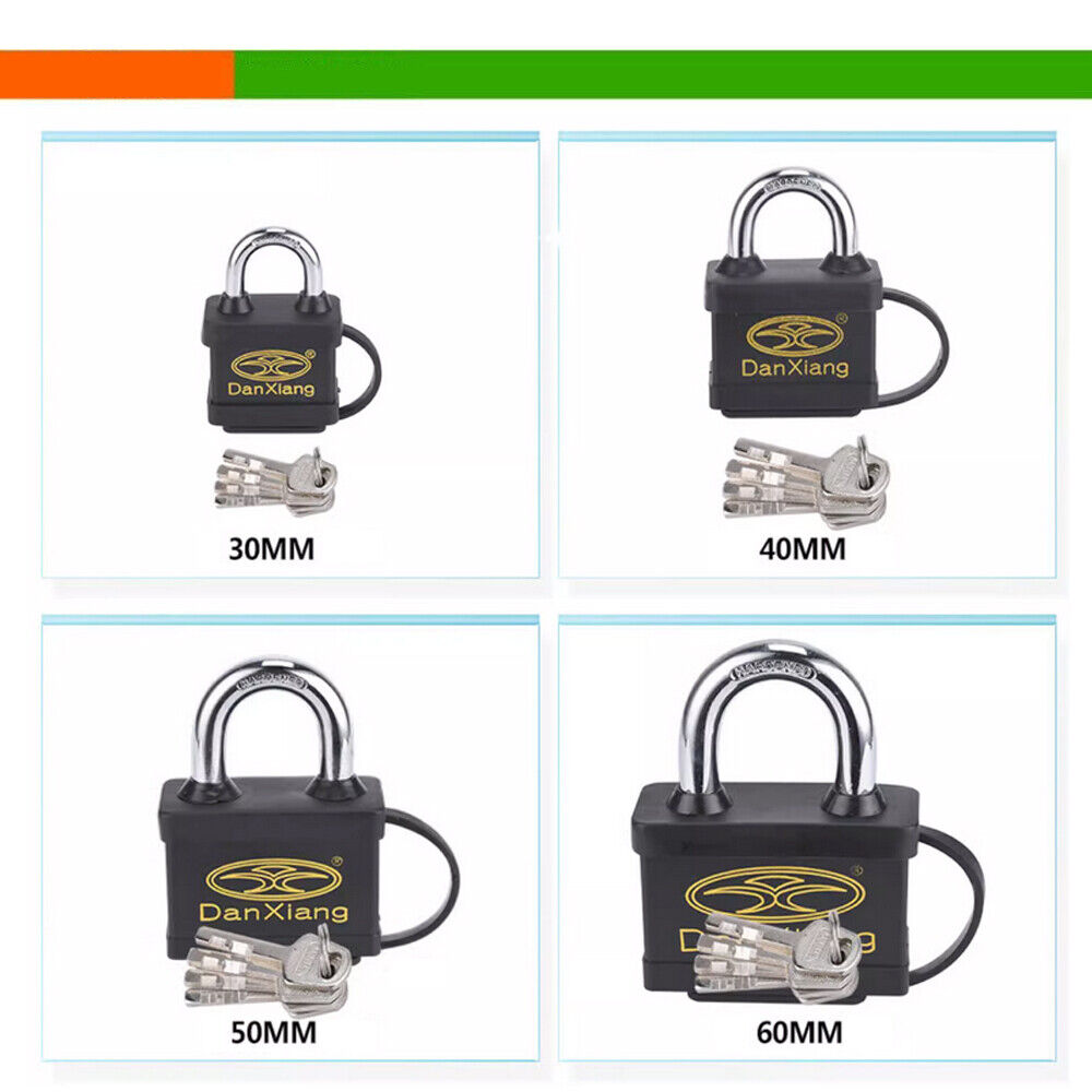 Outdoor Rubber Sheath Waterproof Padlock,Anti-theft Padlock,Rain-proof Padlock